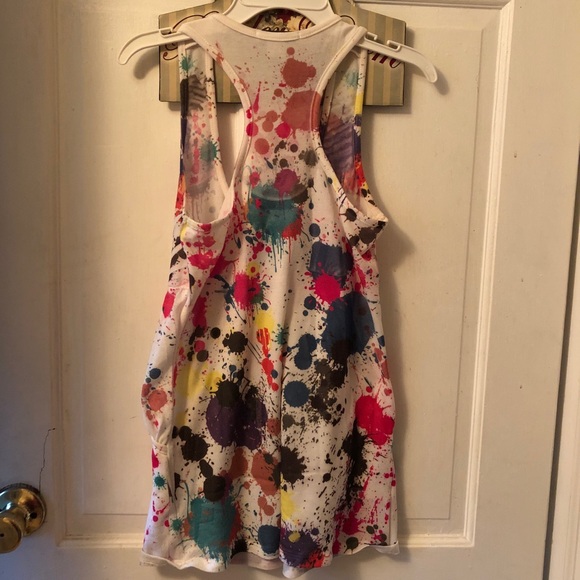 Forever 21 paint splatter tank top Sz S - Picture 4 of 4